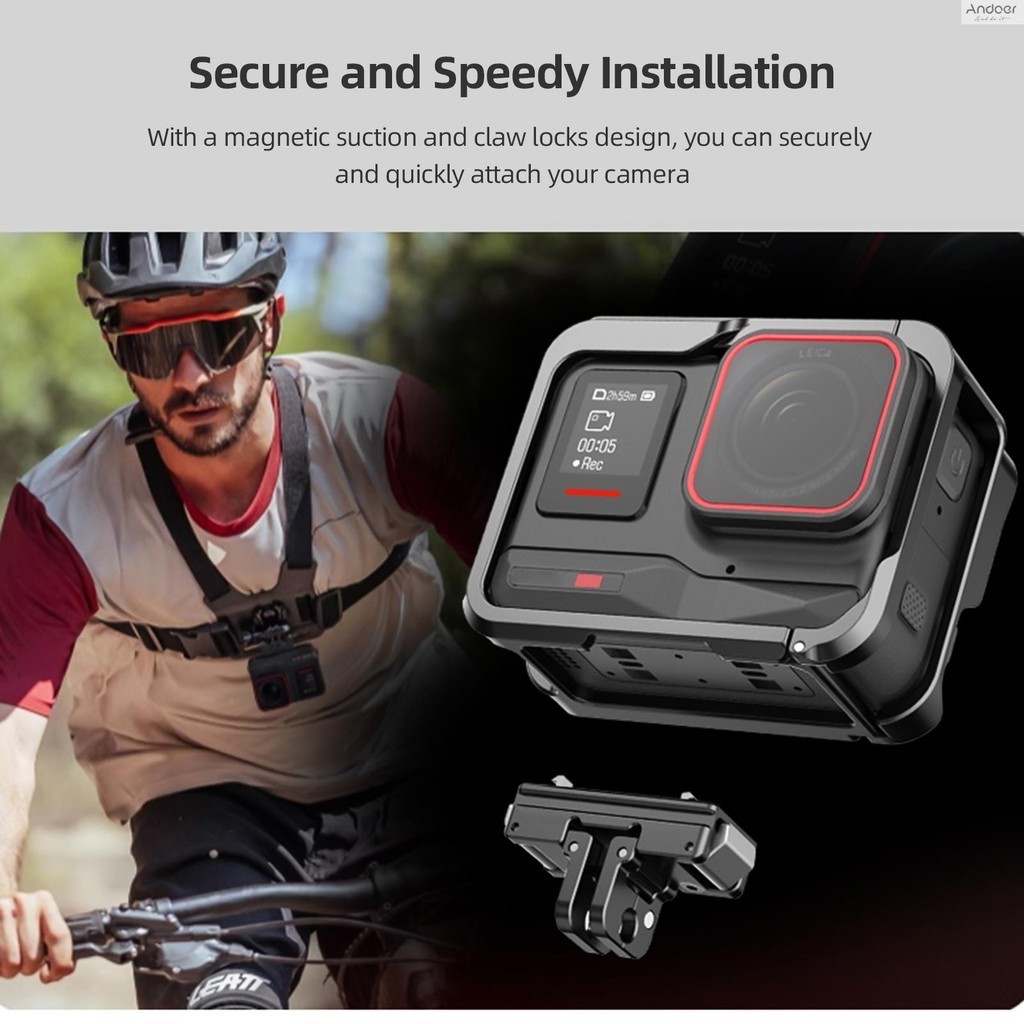Magnetic Quick Release Mount สําหรับกล้องกีฬาอะแดปเตอร์แม่เหล็ก Mount อลูมิเนียมสําหรับ Insta360 Ace/ Ace Pro