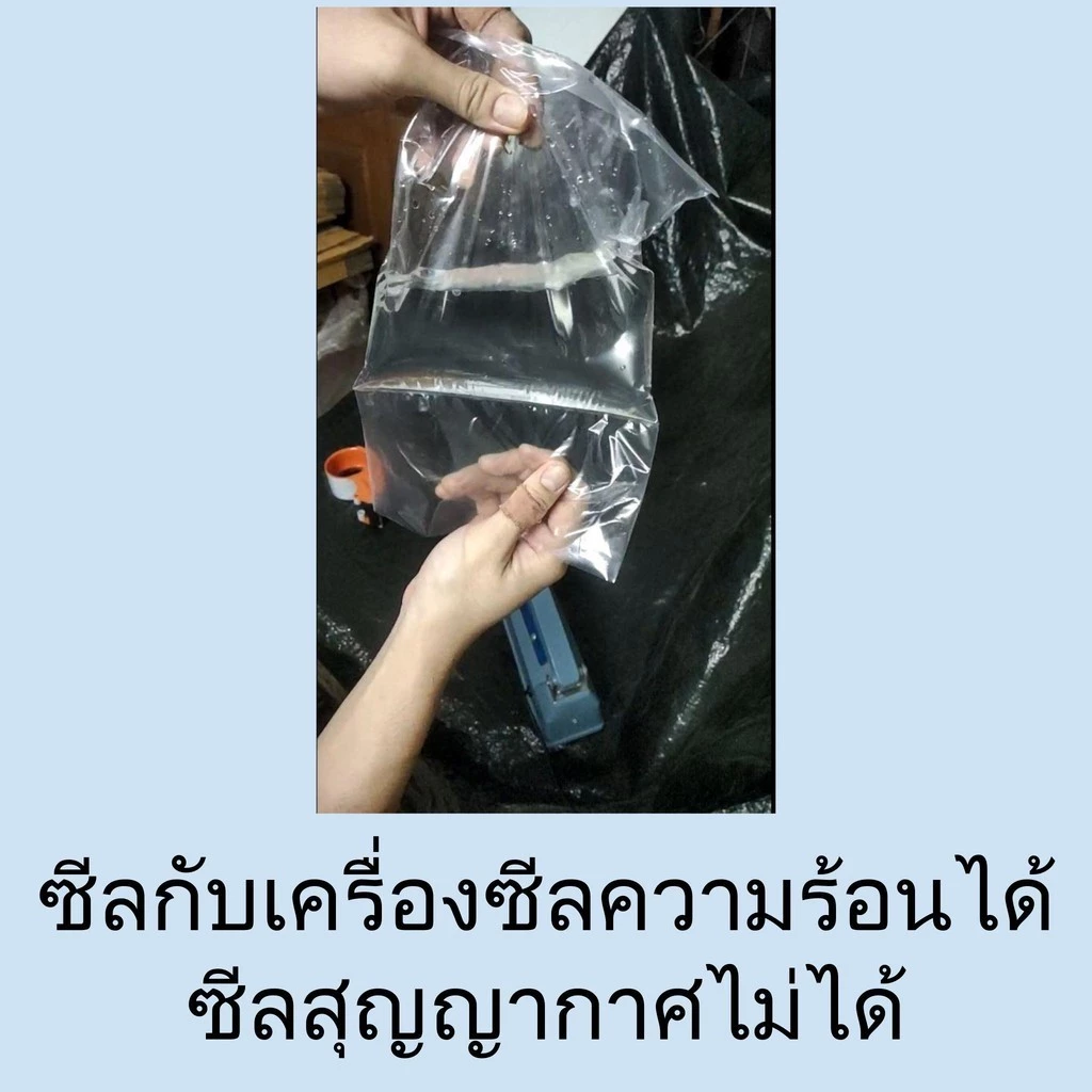 ถุงเย็น ถุงพลาสติก พีอี (PE) ใส่น้ำแข็ง แช่เย็น แช่ฟรีซ ทุกขนาด เหนียว ไม่แตก มีหลายขนาด น้ำหนัก 0.5 kg. ตรานางเงือก thumbnail 6