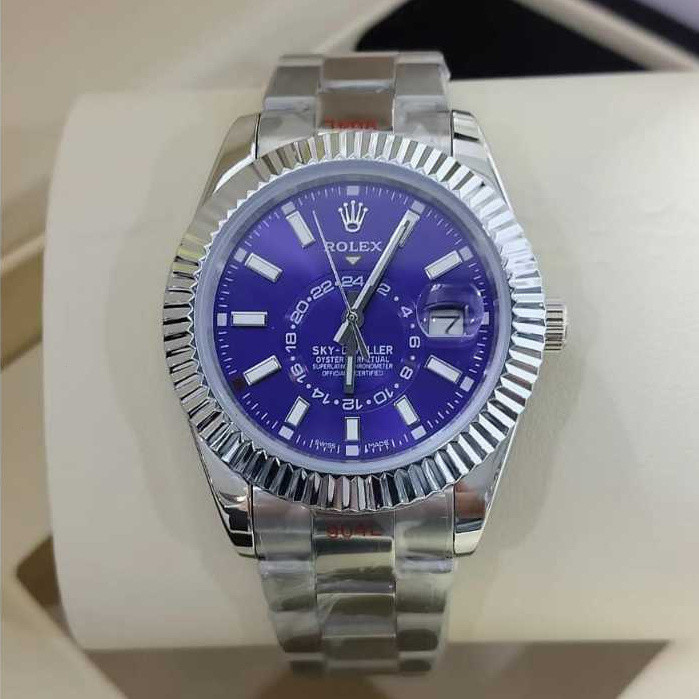 นาฬิกากลไกอัตโนมัติ Rolex, Sky Dweller Sky Sky, 42mm, กระจกแซฟไฟร์, เหล็ก 904L