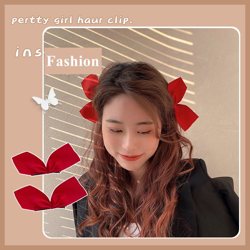 ปาตาชู กิ๊บติดผมโบว์สีขาวสไตล์เกาหลี 1 คู่สําหรับผู้หญิง - รูปที่ 6