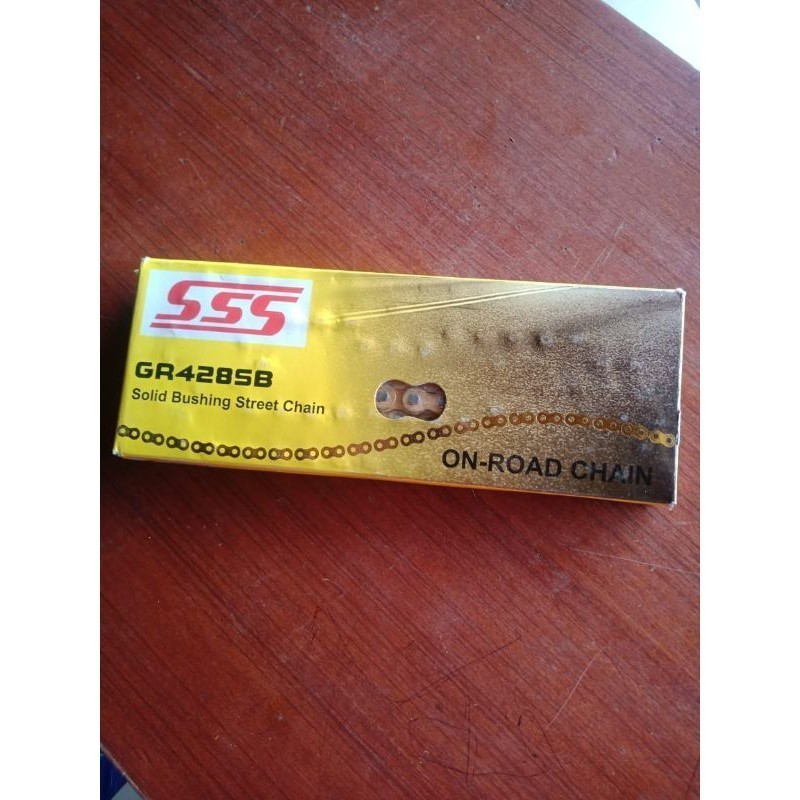 [ DELSER MOTOR ] GOLD SSS CHAIN GOLD RACING TRAIL KLX CRF BF 150 250 UK 428 SB MOTORCYCLE SUPRA X 12