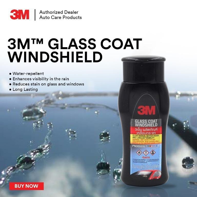 เคลือบสีรถยนต์ Sale!! 3M น้ำยาเคลือบกระจก glass Coat Windshield (ผลิต 12/2023) #เคลือบกระจก