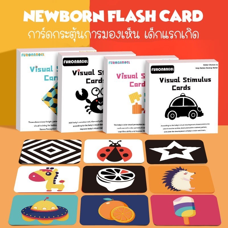 สมุดฝึกเขียน MIDMONTH Sweetkiddy Newborn Flash Card แฟลชการ์ด ทารก เด็กแรกเกิด กระตุ้นการมองเห็น ฝึก