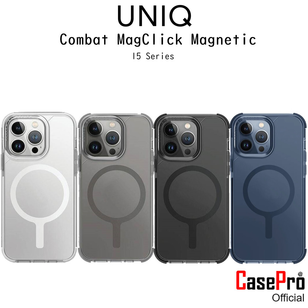 ๊Uniq Combat MagClick Magnetic เคสกันกระแทกระดับ4เมตรเกรดพรีเมี่ยม เคสสำหรับ iPhone15/15Plus/15Pro/15Promax (ของแท้100%)