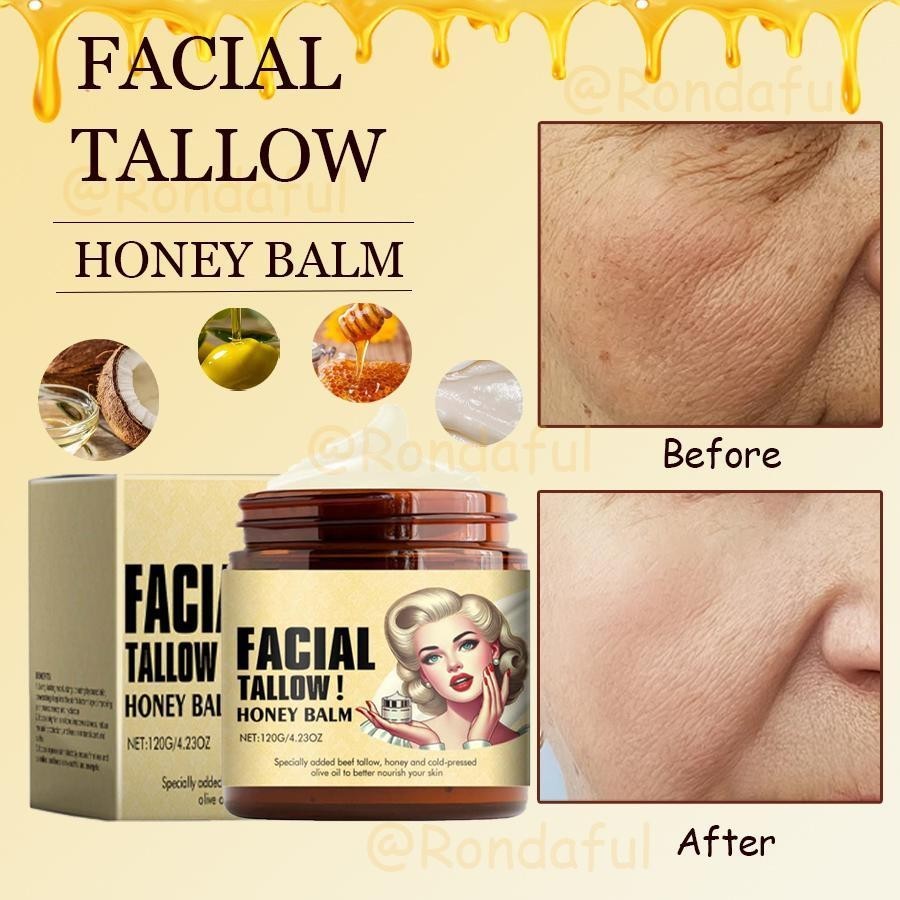 Tallow Cream 4.23oz Beef Tallow Cream Beef Tallow Face Balm Skincare For Skin Pure Cream Tallow Honey Cream