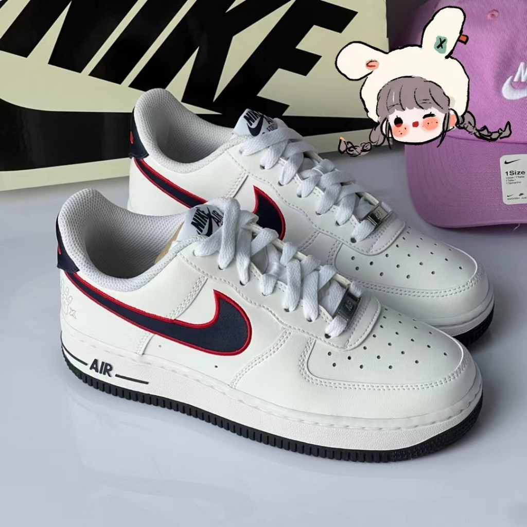 Nike Air Force 1 Houston Comets สีขาว น้ําเงิน แดง FJ0710-100