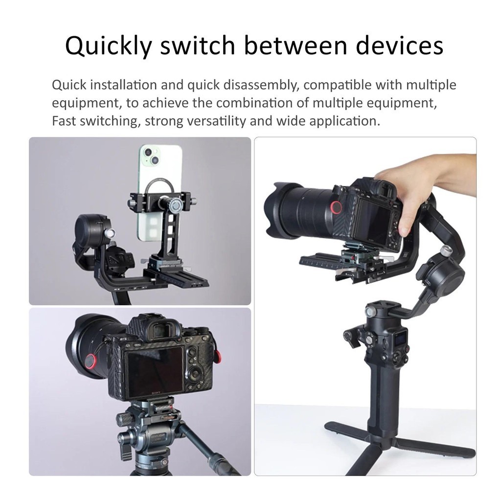 Leaplight All-Metal Arca Quick Release Kit กล้อง Quick Mount สําหรับ Dji Zhiyun Stabilizer ขาตั้งกล้องสไลด์ Rail Quick Mount ฐานหัวเข็มขัด