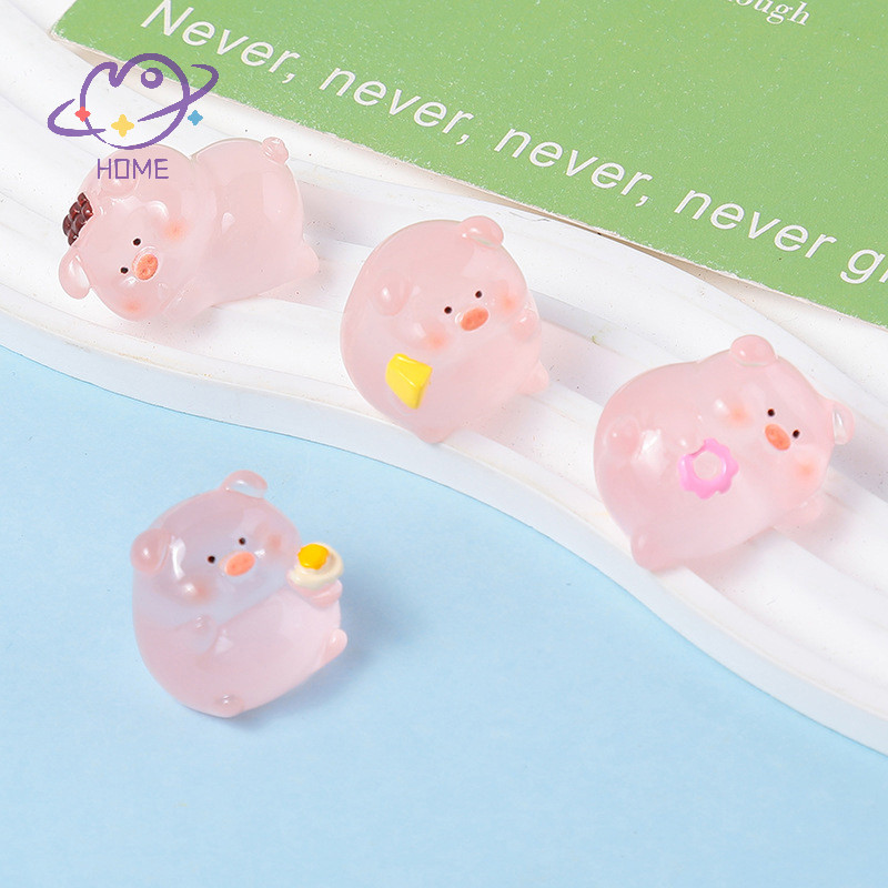 [mayhome] 1pc Luminous Mini Animals 3D Piggy Micro Landscape Ornament เรืองแสงรูปปั้นขนาดเล็กตกแต่งบ้าน {TH}