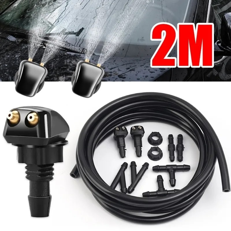 ท่อทําความสะอาดปัดน้ําฝนรถยนต์ 2ม - ที, ย, ฉัน ประเภทข้อต่อท่อน้ํา - หัวฉีดสเปรย์เครื่องซักผ้ากระจกหน้ารถ - เครื่องมือบํารุงรักษาล้างรถ - ปรับ, ยาง, พลาสติก - ข้อต่อท่อสเปร