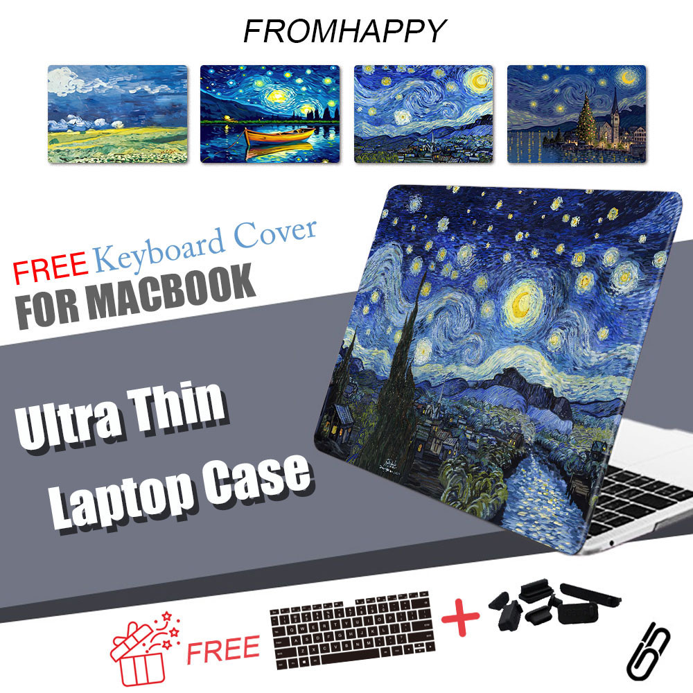 Creative Printed Laptop Case For 2024 Macbook Air 15 M2 Chip A2941 Air Pro Retina 11 12 13 15 16 inch Laptop Case 2022 Touch Bar ID With Keyboard Cover Dust Plugs 1AUM