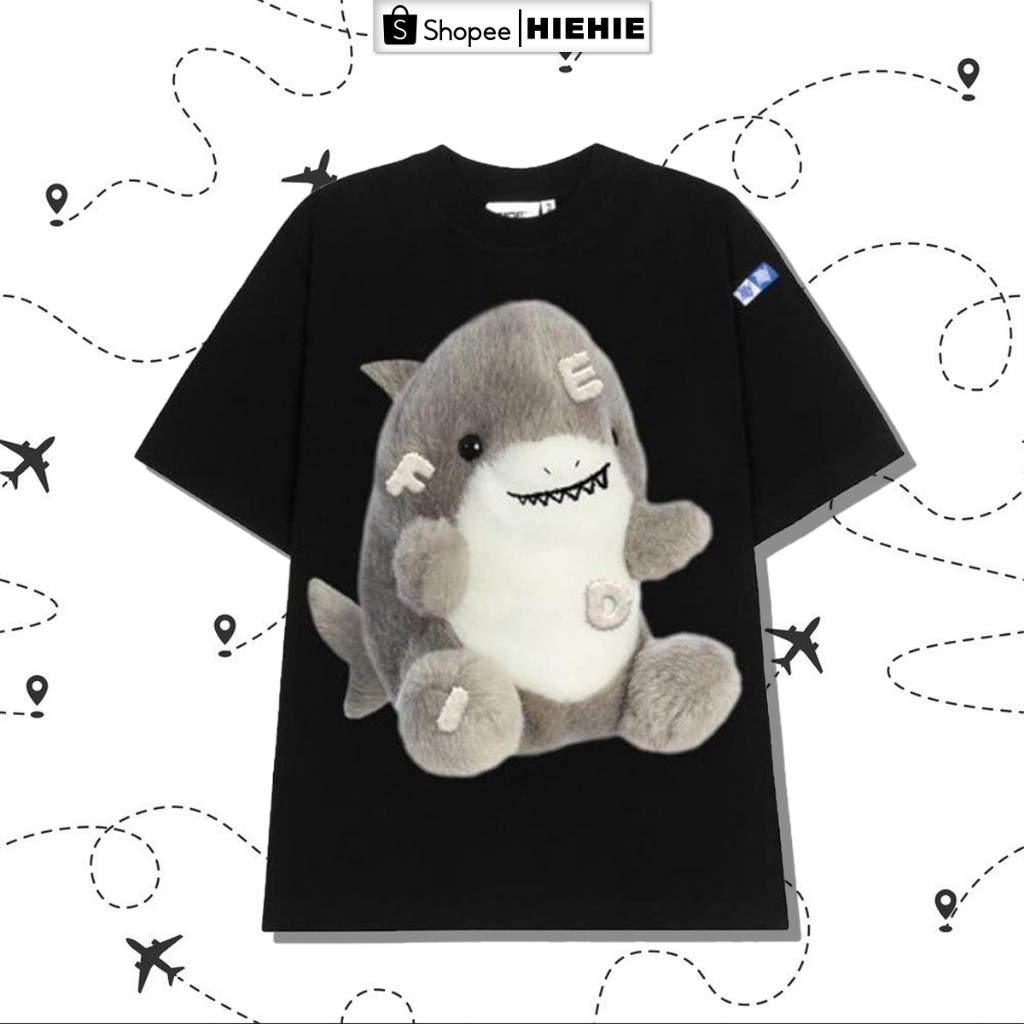ใหม่ เสื้อยืด BABY SHARK FIDE คอกลม unisex ulzzang BABY SHARK SHARK - AT16