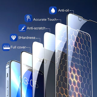 iPhone 16 15 14 13 12 11 X XS XR 7 8 6 SE Mini Plus Pro Max 2020 2022 ฟิล์มกันรอย 9D ฟิมล์กระจกเต็มจอ จอโทรศัพท์ ฟิม GHM