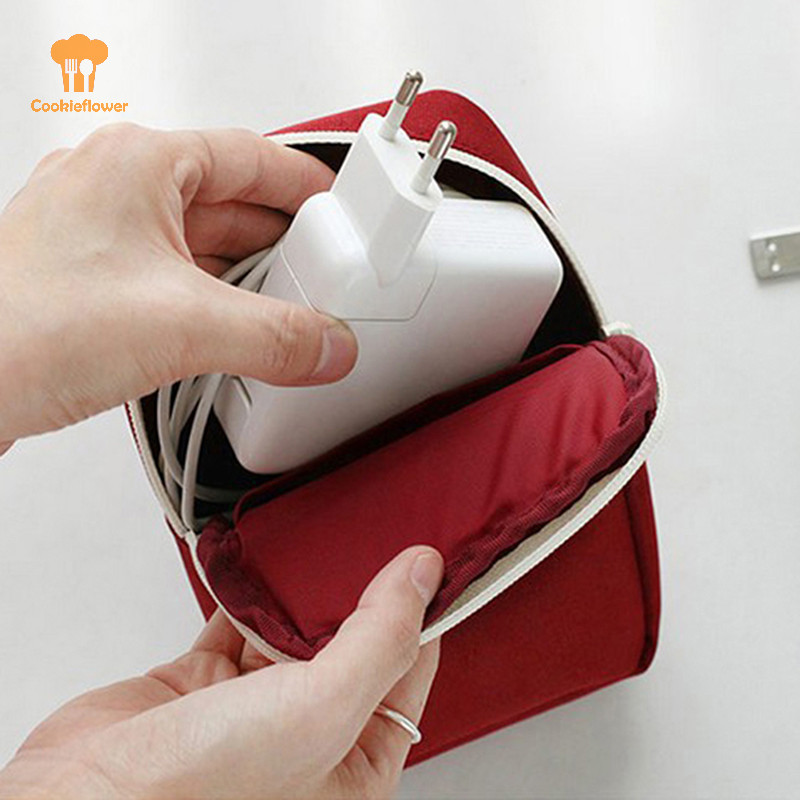 Ckfr Travel Gadget Organizer Bag Portable Charger Data Cable Headset Digital Storage Bag USB Digital Storage Accessories ใหม่