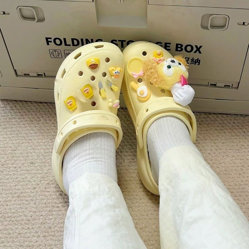รองเท้า cross แท้  Platform Clog 4.1cm ร้องเท้าหัวโต กันลื่นรองเท้า#206750