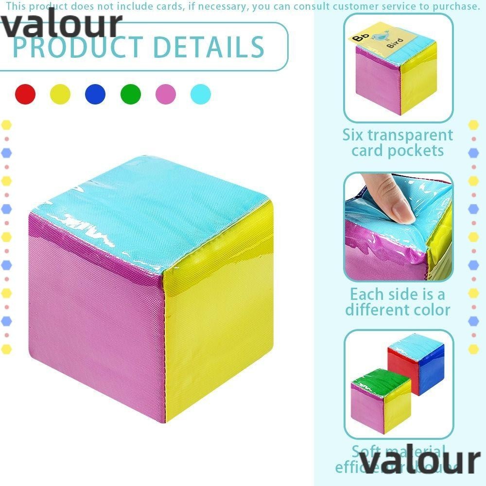 Valour Pocket Dices, DIY ลูกเต๋าเกมการเล่นสีสันสดใส, ลูกเต๋านุ่มห้องเรียนการศึกษา 6 กระเป๋า