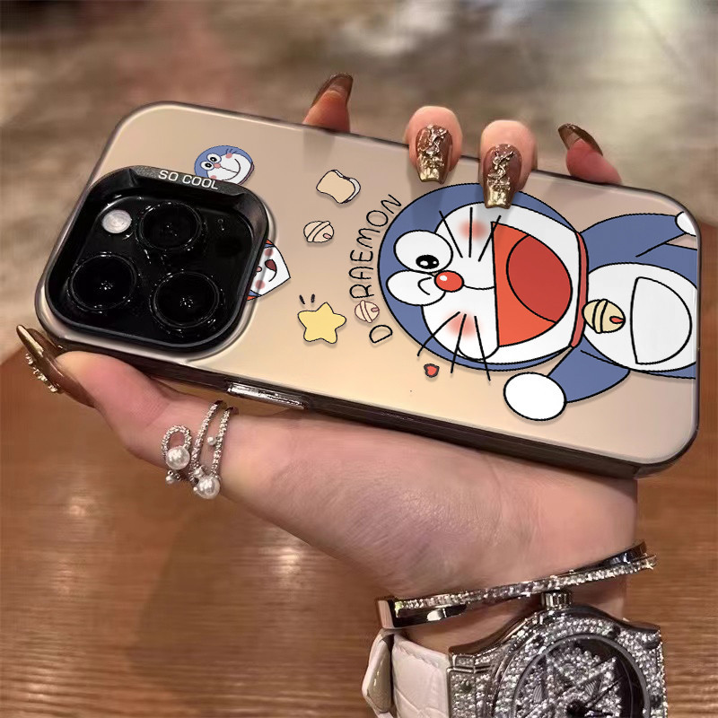 จัดส่งทันที เคสไอโฟน11 12 13 14 15 16 Pro Max น่ารัก Lovely Doraemon ซิลิโคน Case For iPhone 13PM,16PM,15PM,XS,7+ 8P