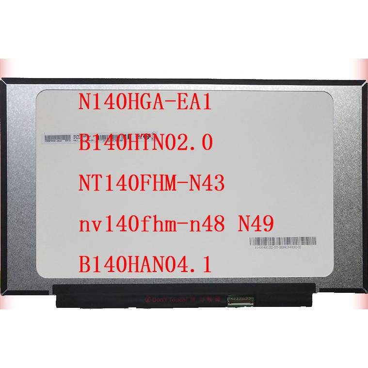 14 นิ้ว 30 พิน 1920*1080 N140HGA-EA1 b140htn02.0 NT140FHM-N43 N49 b140han04.1 30 พินจอแสดงผล LCD LED