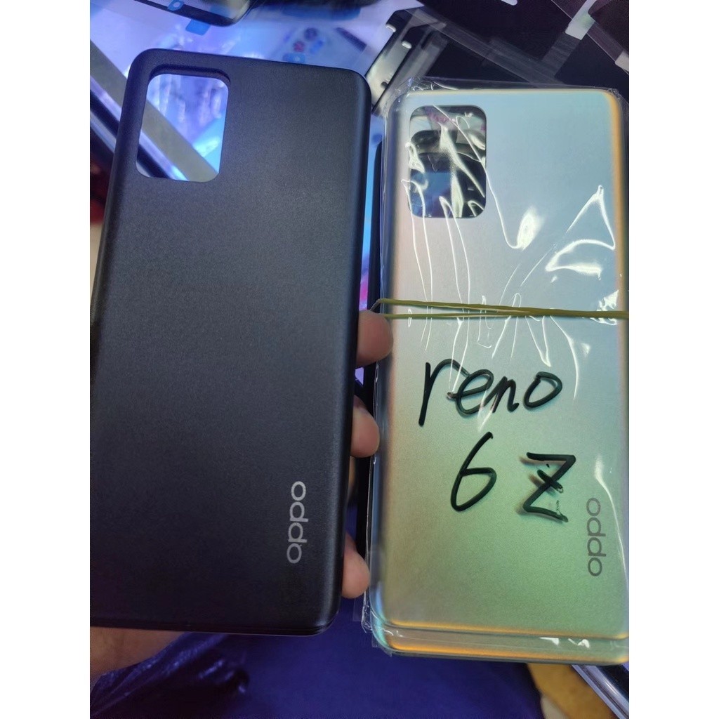 สําหรับ OPPO Reno6 z ฝาหลังแบตเตอรี่สําหรับ OPPO Reno 6Z 5G ฝาหลังกระจกด้านหลังแผงที่อยู่อาศัยประตู