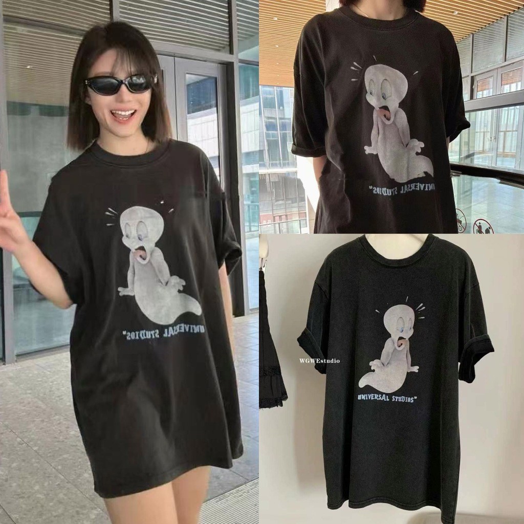 เสื้อโอเวอร์ไซต์ ลายแคสบี้ ผ้าดีมาก ทรงเกาหลี ทรงน่ารัก แฟชั่นเกาหลี