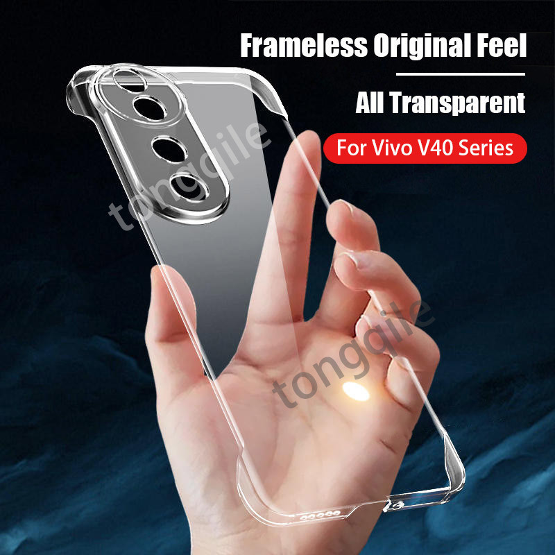 กรณีสําหรับvivo V40 Pro V40Pro VivoV40 V 40 5G 2024 Hard PCเคสโทรศัพท์ปกหลังเชลล์ใสกันกระแทกกันชนFrameless Ultra Thinไม่มีกรอบ