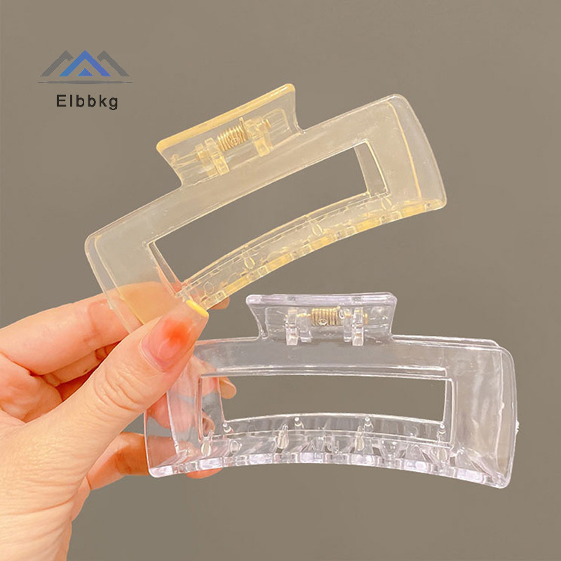 Eibbkg ผู้หญิงผม Claw สไตล์เกาหลีพลาสติกใส Hairpins หางม้า Claw คลิปปูอุปกรณ์เสริมผม Headwear บนขาย