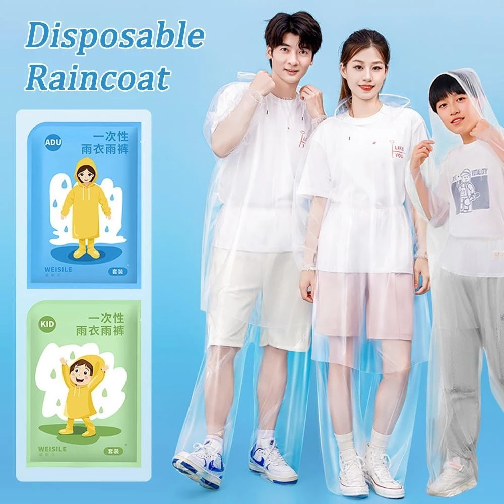 เสื้อกันฝนแบบใช้แล้วทิ้ง สีดำ แบบพกพา thumbnail 9