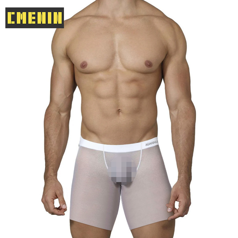 Cmenin สินค้าใหม่มาแรง Man ชุดชั้นใน Ultrathin Breathable Silky นุ่มสบายสไตล์ยาวชุดชั้นในตุ้งติ้งผ้าไหมน้ําแข็งโปร่งใสกางเกงผู้ชาย AD785