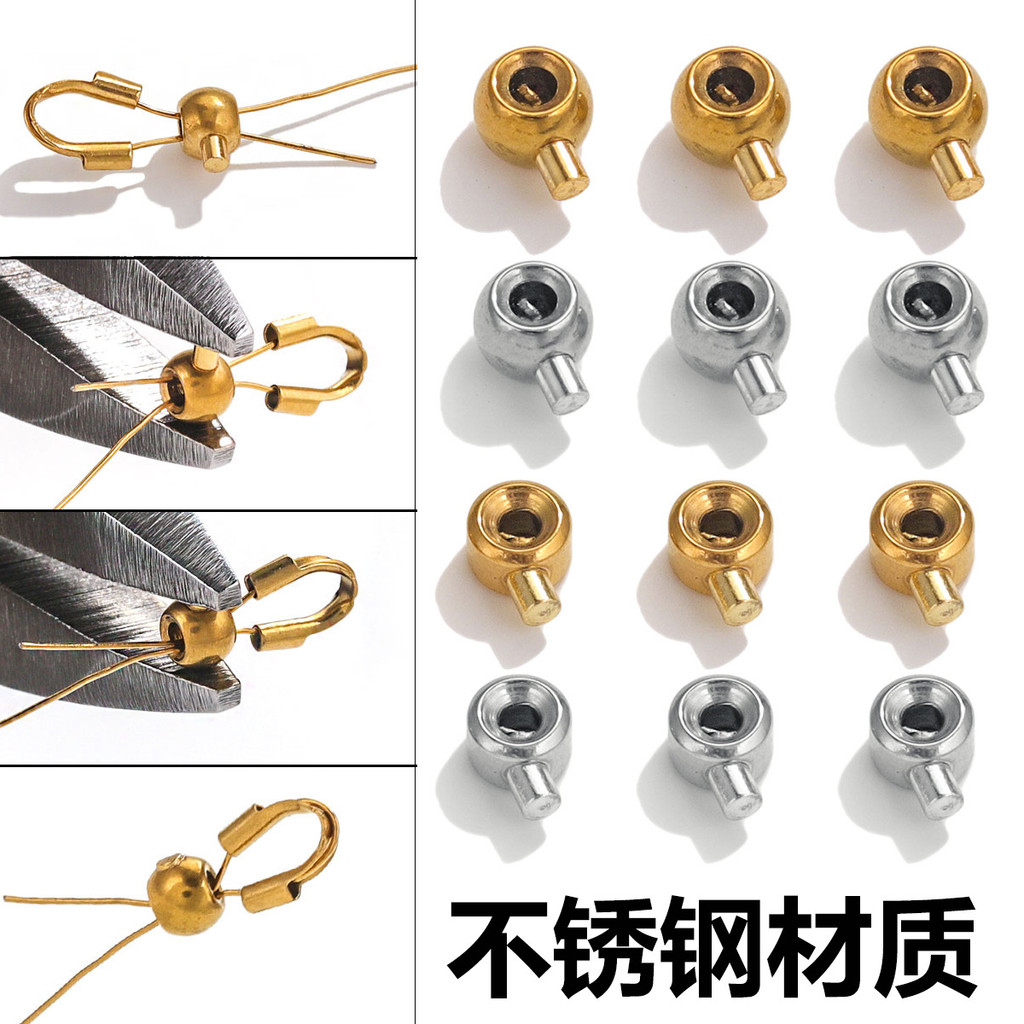 20ชิ้น/แพ็คสแตนเลสตําแหน่งคลิปหัวเข็มขัดตําแหน่งลูกปัดเหล็กไทเทเนียมสีกักขังแฮนด์เมดทําเองพรีเมี่ยมตําแหน่งลูกปัดคลิปสายหัวเข็มขัดจบหัวเข