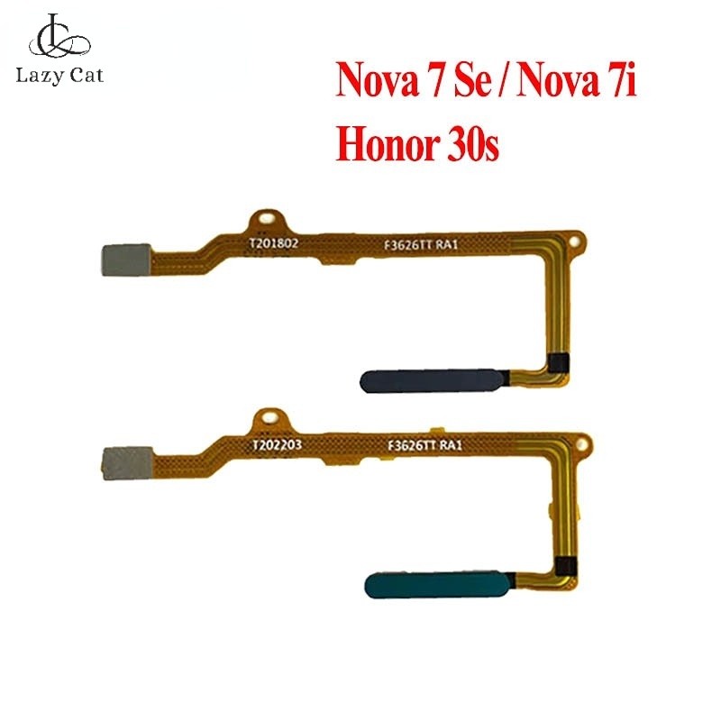 1x สําหรับ Huawei Nova 7i ปุ่มบ้าน Nova 7 SE ลายนิ้วมือ Touch ID Sensor Flex สายริบบิ้นเปลี่ยน Honor 30s ลายนิ้วมือ Flex – โปรปัง