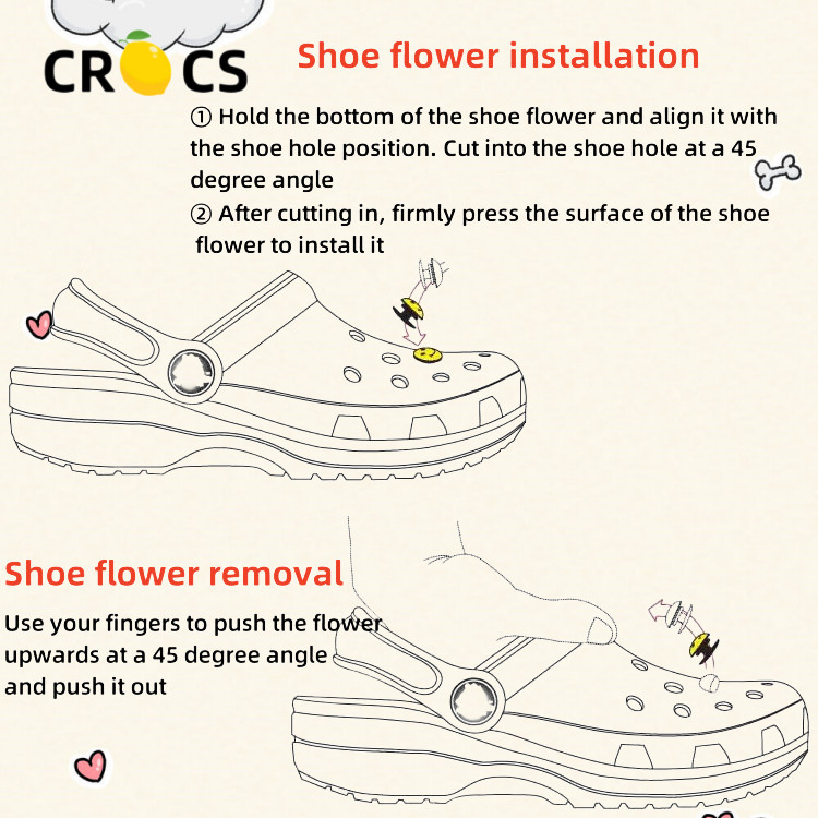 สไตล์ใหม่อุปกรณ์เสริมรองเท้า Jibbitz crocs อุปกรณ์เสริมรองเท้าดอกไม้ตกแต่งหัวเข็มขัด DIY All-Match สนุกรองเท้าหัวเข็มขัดอุปกรณ์เสริม Carlo Chibi Star