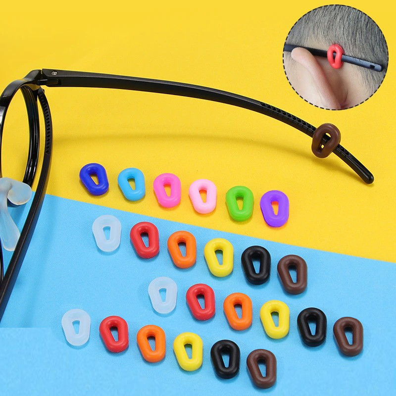 12 สี/1 คู่/รอบหยดน้ําซิลิโคนแว่นตา Anti-Slip หูตะขอหูหูฝาครอบวัดกีฬาหูคลิป/แว่นตาอุปกรณ์เสริม
