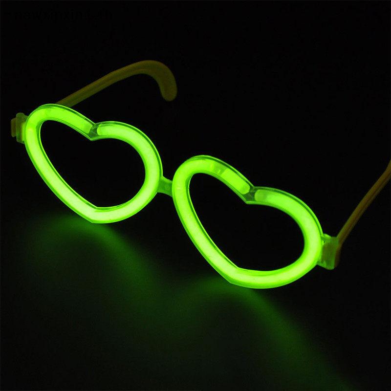 *NT * Diy Luminous Heart Eye แว่นตาเรืองแสงสวมใส่ Glow Stick Neon Party ของขวัญผู้ใหญ่เด็กวันเกิดงานแต่งงานบาร์ Carnival {T}