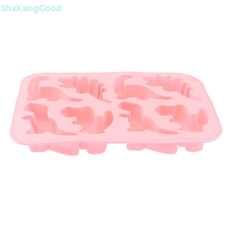 Skth 1 PC 8 Cavity ไดโนเสาร์แม่พิมพ์ซิลิโคน DIY ไดโนเสาร์เค้กตกแต่ง Candy Jelly เบเกอรี่เครื่องมือสบู่ Mould ถาดน้ําแข็งตกแต่งแม่พิมพ์ SKK