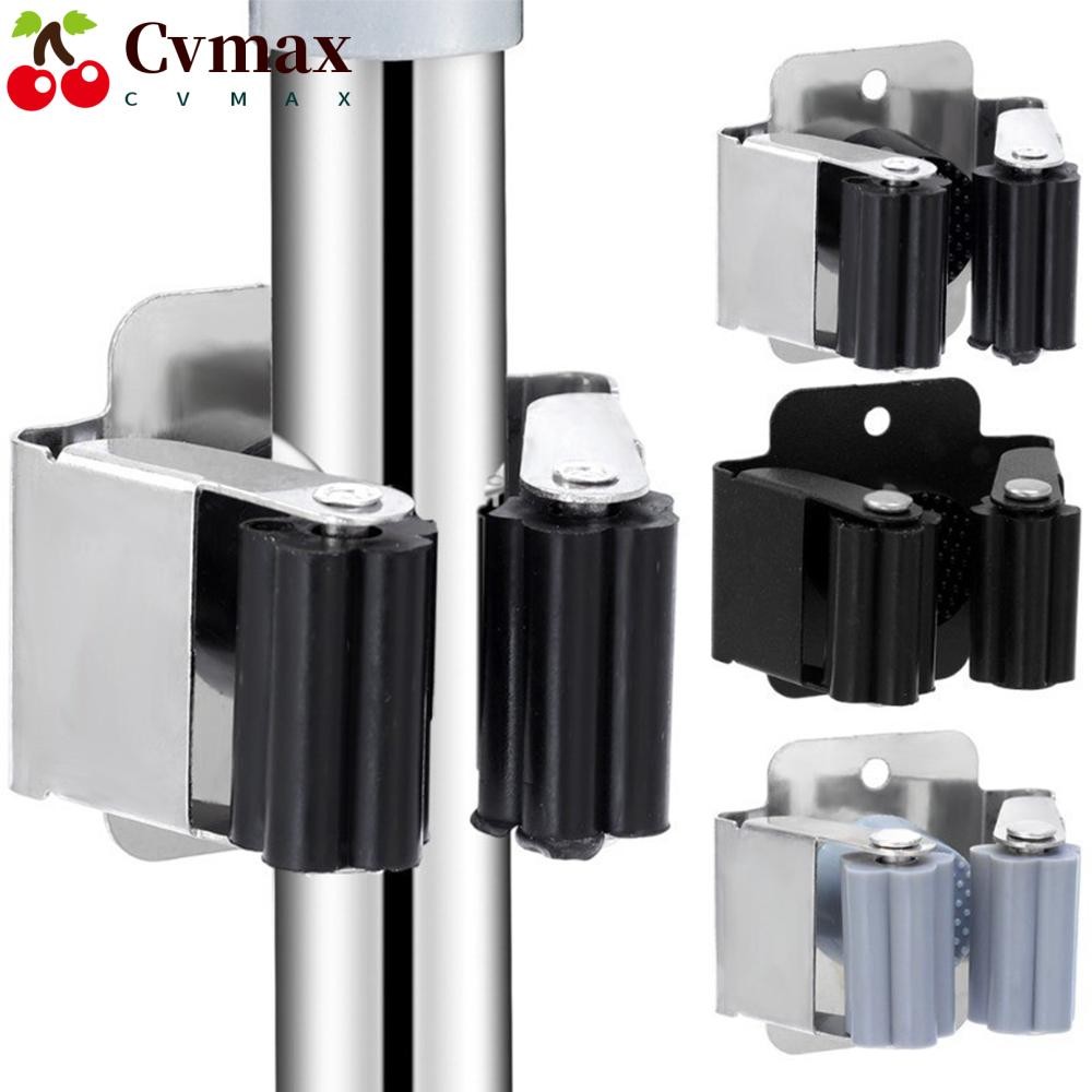 ที่ยึดไม้ถูพื้น CVMAX, 304 สแตนเลสติดผนังตะขอ,ชั้นเก็บของกันน้ําอเนกประสงค์ชั้นวางตะขอชั้นเก็บไม้ถูพื้นห้องน้ํา
