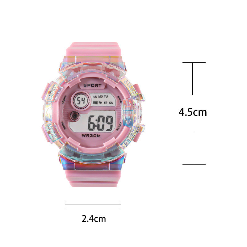 Keglect Kids LED Digital Watch เด็กนาฬิกากันน้ําและป้องกันความดันนักเรียนนาฬิกา Muti-Ftructional พร้อมนาฬิกาปลุก