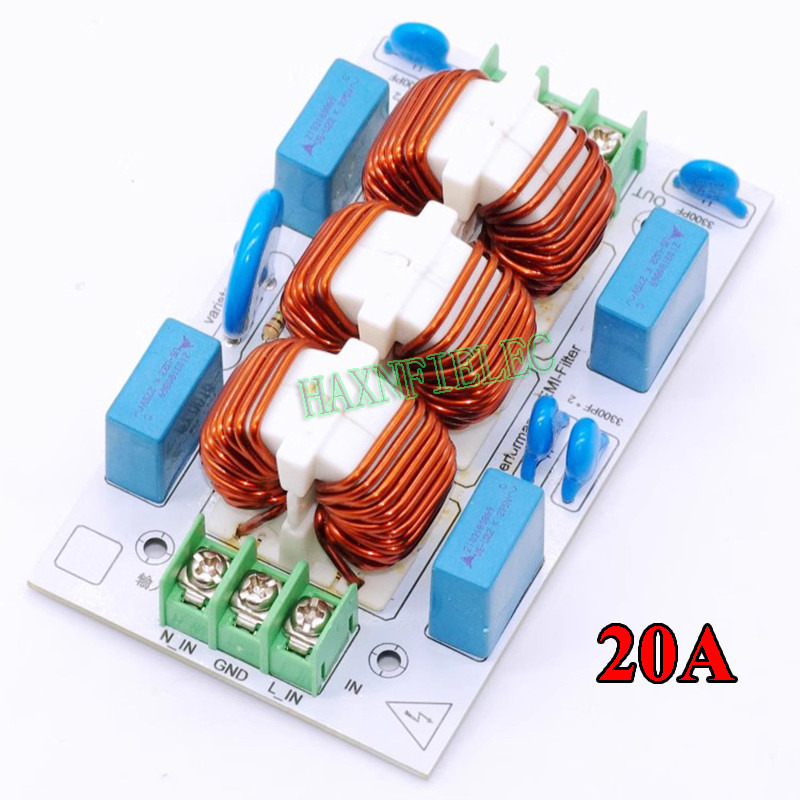 110V 220V EMI AC Power Filter Surge overvoltage EMC Electromagnetic Interference For Audio Amplifier