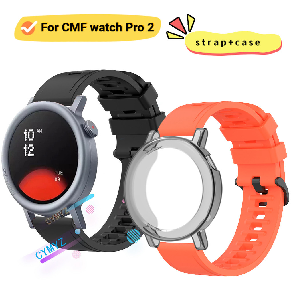 Cmf Watch pro 2 กรณีป้องกันหน้าจอ CMF Watch pro 2 สายซิลิโคนสําหรับ CMF Watch pro 2 สายนาฬิกาอัจฉริยะสายรัดข้อมือกีฬา