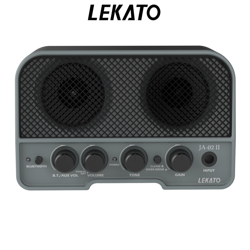 Lekato Mini Guitar Amp 5W เครื่องขยายเสียงไฟฟ้าแบบชาร์จไฟได้ Clean & Overdrive Effects 2 ช่อง