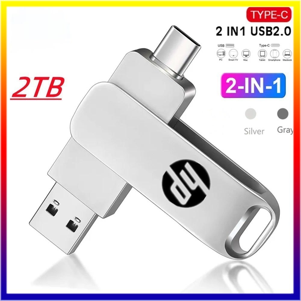 READY 2TB ของแท้ แฟลชไดรฟ์ OTG โลหะ type-c Micro USB สําหรับแล็ปท็อป ใช้ได้กับโทรศัพท์มือถือที่มีอินเทอร์เฟซ Type-C