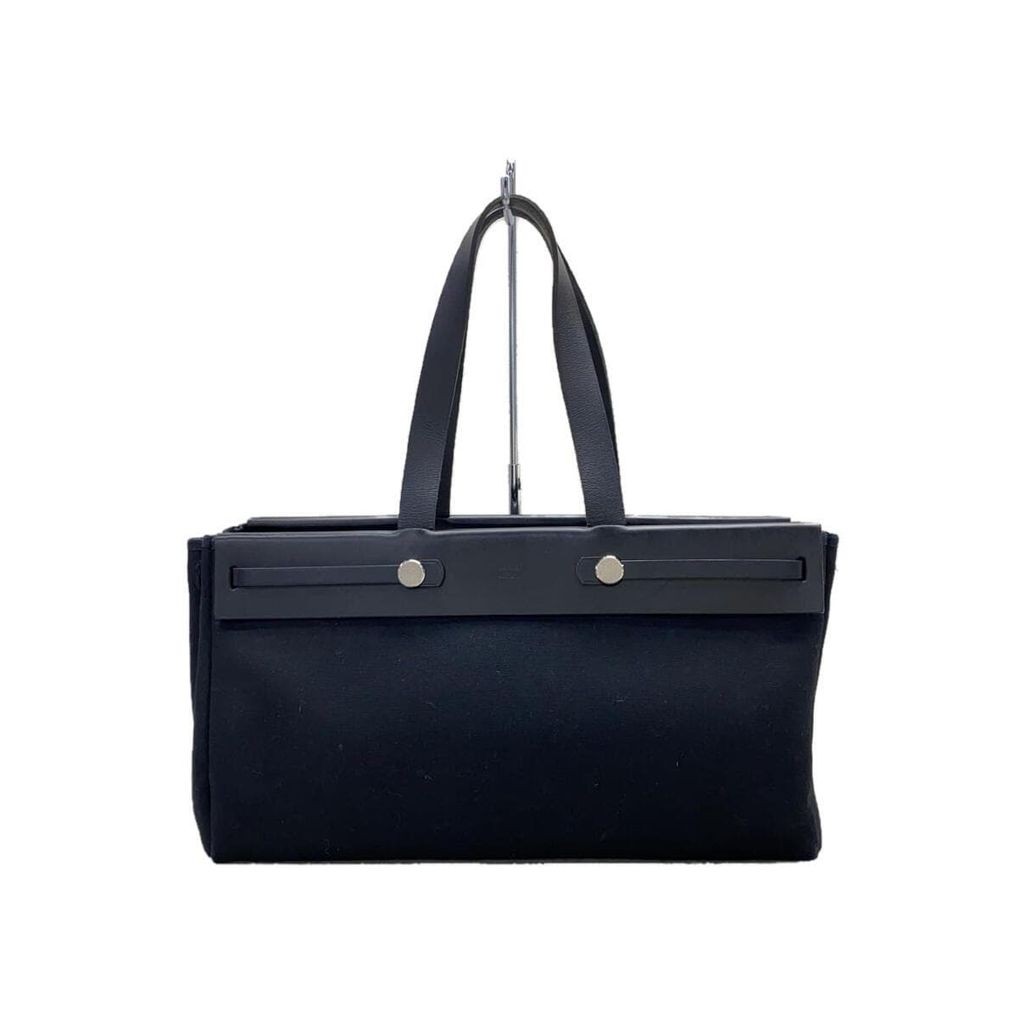 HERMES Tote Bag Canvas Black Direct from Japan Secondhand 2336393189687