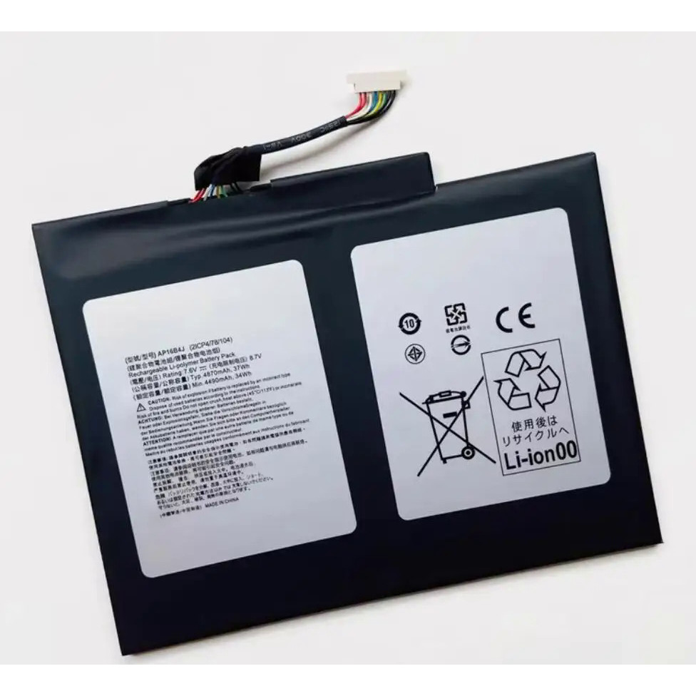 AP16B4J แบตเตอรี่แล็ปท็อป For Acer Aspire Switch Alpha 12 SA5-27 Tablet 7.6V 37WH AP16B4J