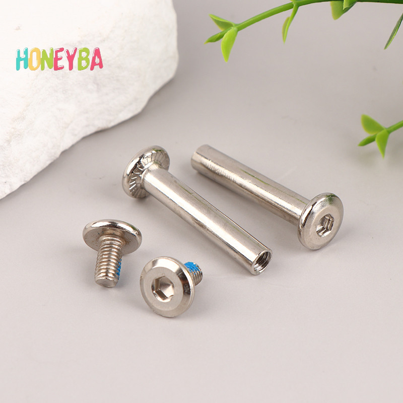 <Honeyba> 2sets สกรูกระเป๋าเดินทาง สแตนเลส อุปกรณ์เสริมกระเป๋าเดินทาง สลักเกลียวล้อกระเป๋าเดินทาง Nice