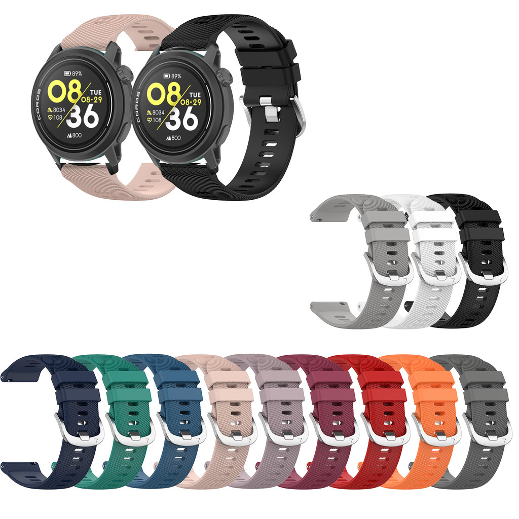 22MM กีฬาสายนาฬิกาซิลิโคนเปลี่ยน Breathable สําหรับ COROS PACE 3 4 Pro APEX 2 Pro APEX 4 42 มม.46 มม.VERTIX