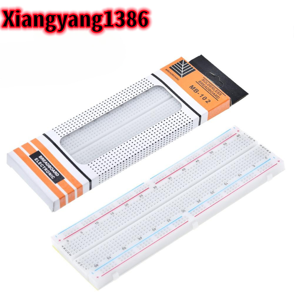 แผ่นเชื่อมต่อทดลอง breadboard 830 หลุม บอร์ด PCB MB-102 MB102 พัฒนาการทดสอบ DIY ชุด