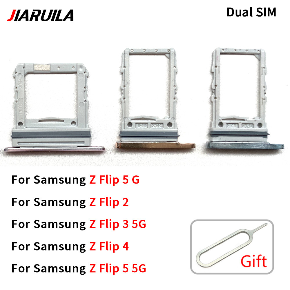 SAMSUNG ใหม่ซิมการ์ดถาดใส่สําหรับsamsung Z Flip 2 3 4 5 5Gอะไหล่