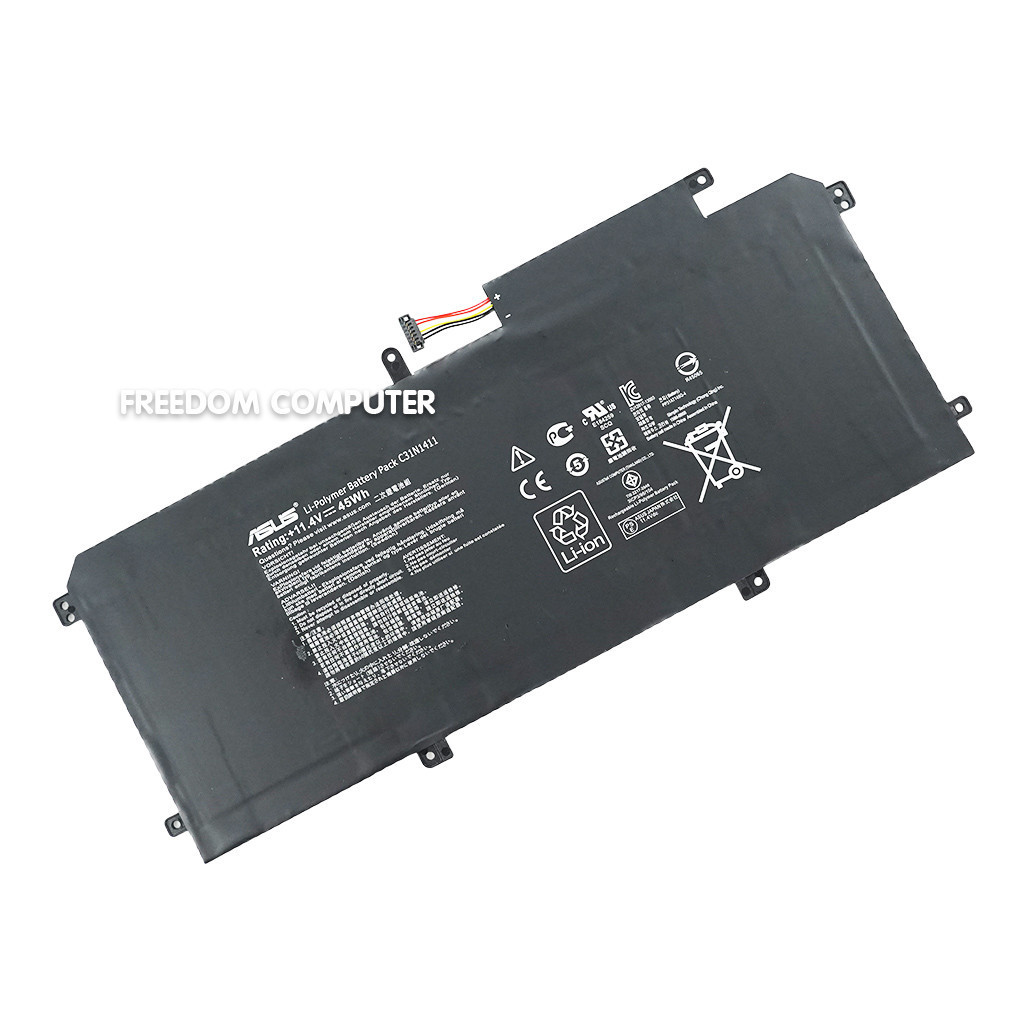 แบตเตอรี่โน๊ตบุ๊ค (แท้) C31N1411 สำหรับ ASUS U305CA U305F U305FA U305I U305L U305UA UX305 UX305C UX3