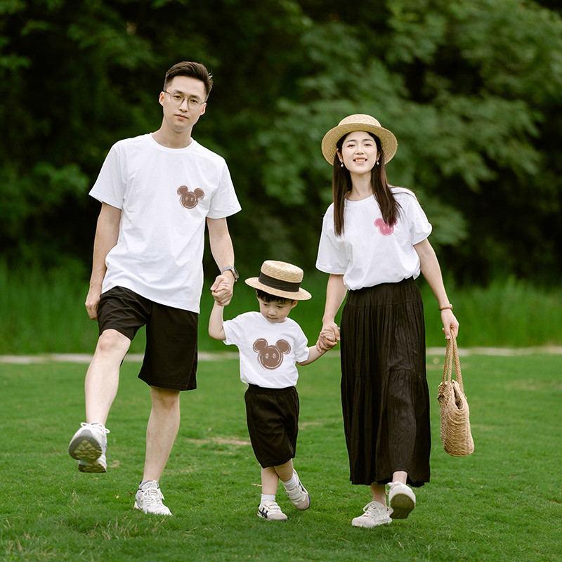 พร้อมส่ง&เก็บเงินปลายทาง RINA STUDIOเสื้อยืด พิมพ์ลายหมีน่ารัก สําหรับครอบครัว และเด็ก และผู้ใหญ่