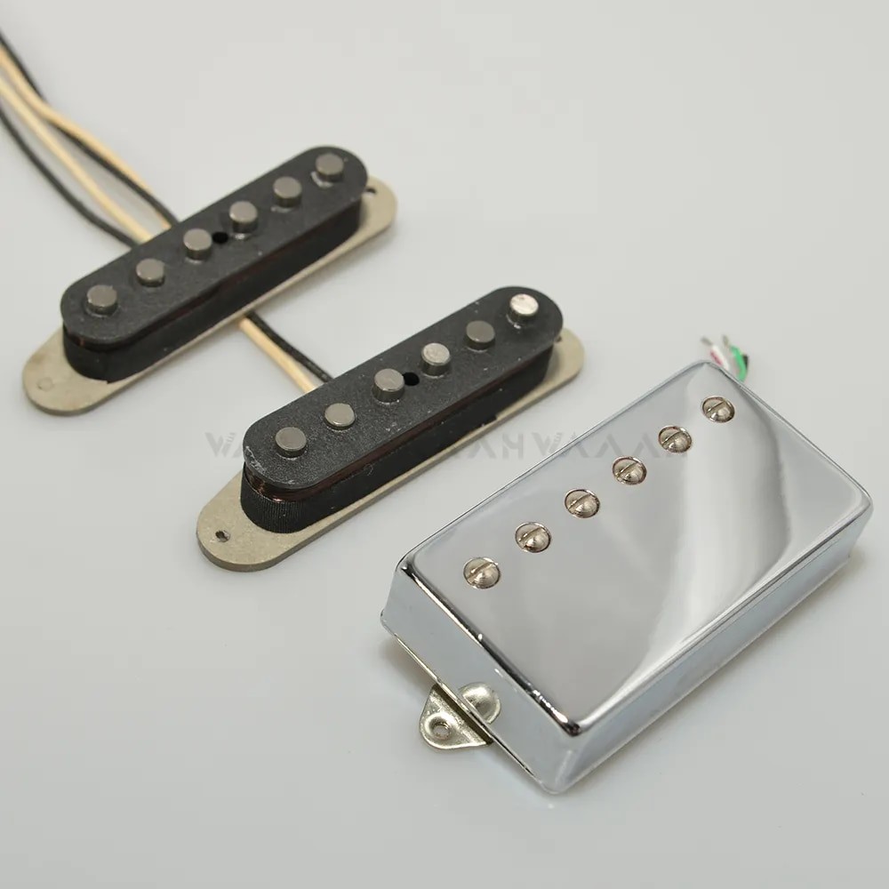 อัพเกรด Vintage Suhr V70 รถกระบะ SSS Handwound Alnico 5 Single Coil Guitar Pickups สีเทาแผ่นด้านล่าง