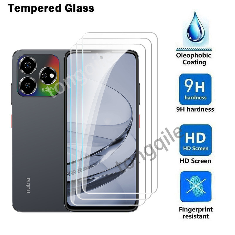ป้องกันหน้าจอสําหรับ ZTE nubia V60 Design 4G V 60 nubiaV60 2024 Clear View กระจกนิรภัย HD ฟิล์มป้องกันกระจก 9H ความแข็งโปร่งใสทั้งหมด