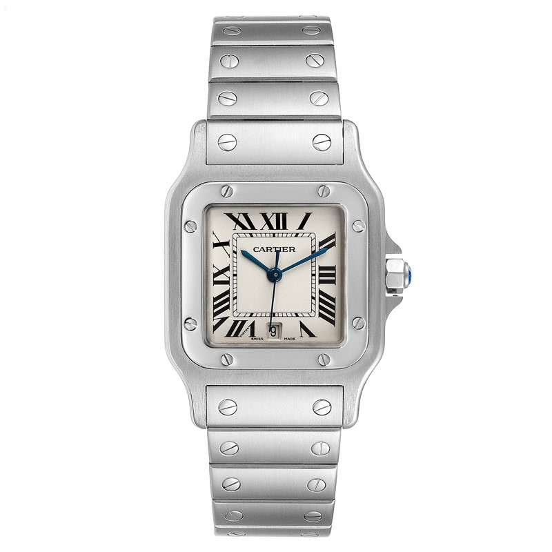 Cartier Cartier สายเหล็ก Santos Series W20060D6 นาฬิกาควอทซ์ นาฬิกาสุภาพสตรี